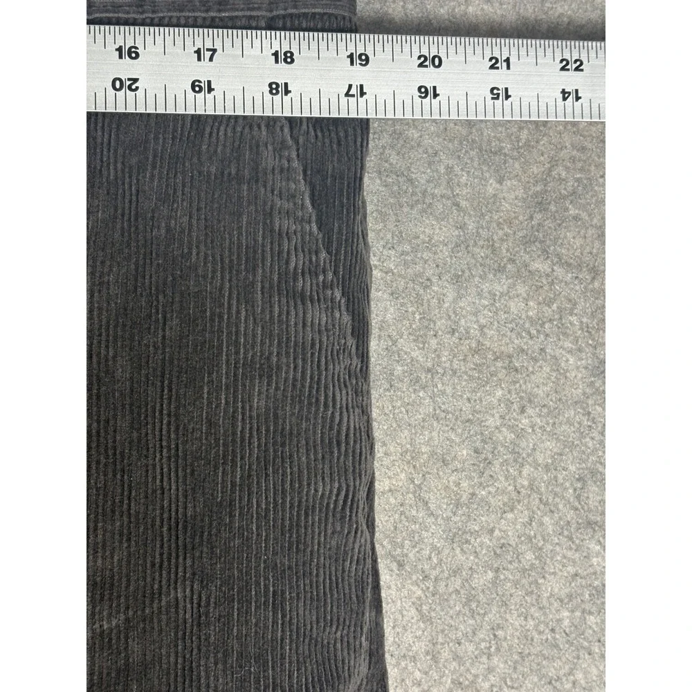 LL Bean Mens Classic Fit Corduroy Pants Charcoal Gray Stretch 38x32 ID502835